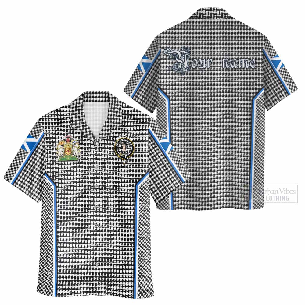 Shepherd Tartan Crest Hawaiian Shirt Scotland Coat of Arm Flag Style - Tartan Vibes Clothing