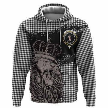 Shepherd Tartan Crest Hoodie Crowned Lion Heritage Style