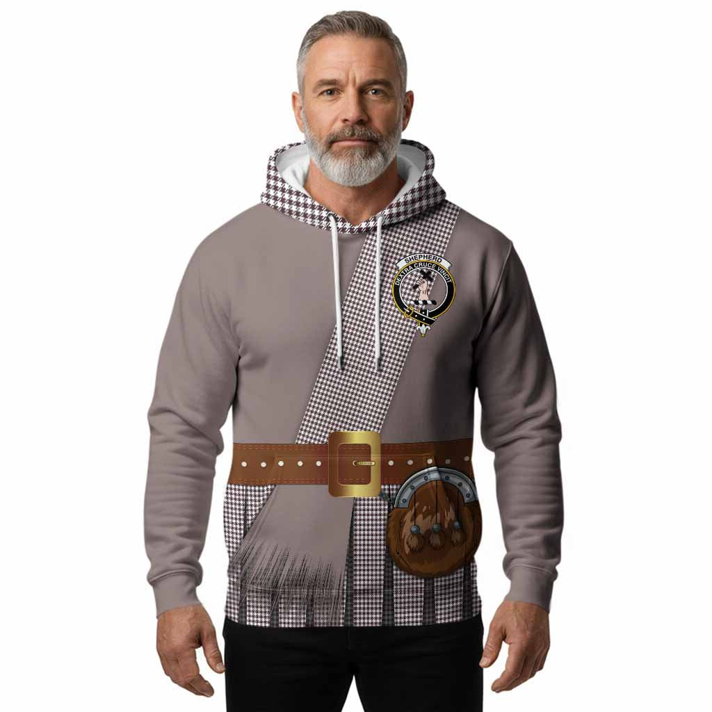 Shepherd Tartan Crest Hoodie Kilt Costume Style