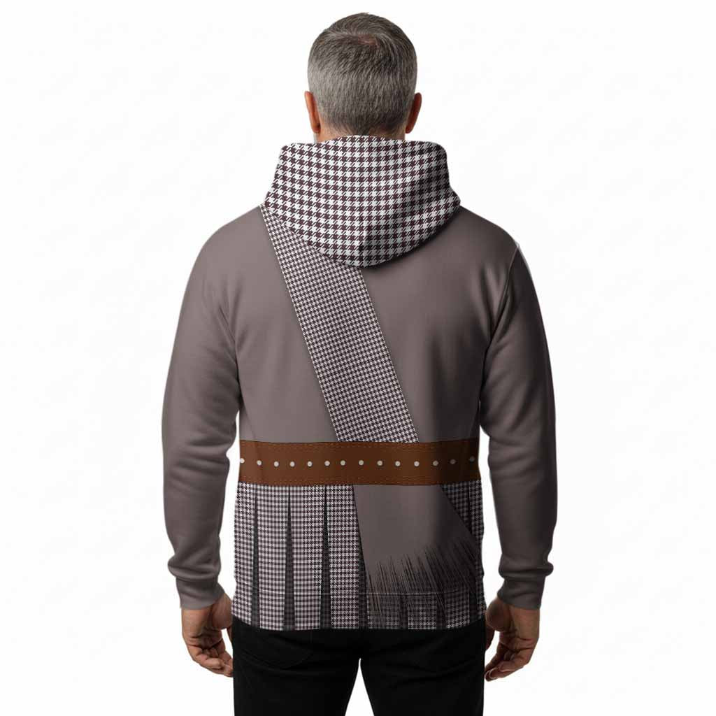 Shepherd Tartan Crest Hoodie Kilt Costume Style