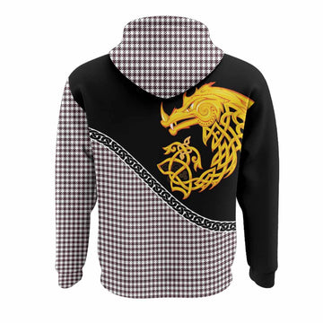 Shepherd Tartan Crest Hoodie Legendary Dragon Knot Half Style