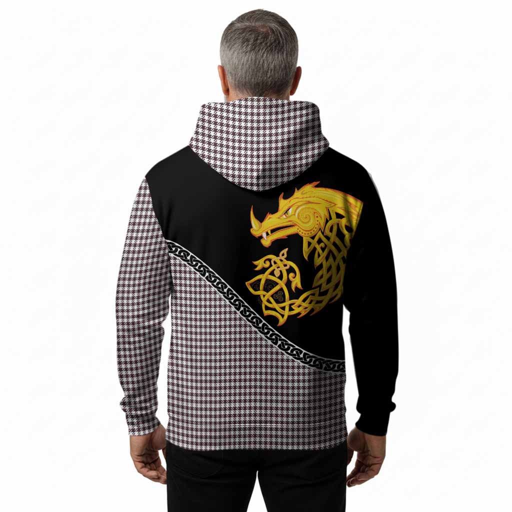 Shepherd Tartan Crest Hoodie Legendary Dragon Knot Half Style