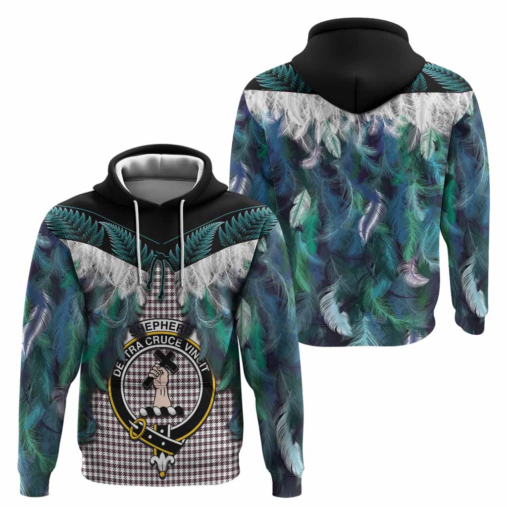 Shepherd Tartan Crest Hoodie New Zealand Maori Korowai Cloak