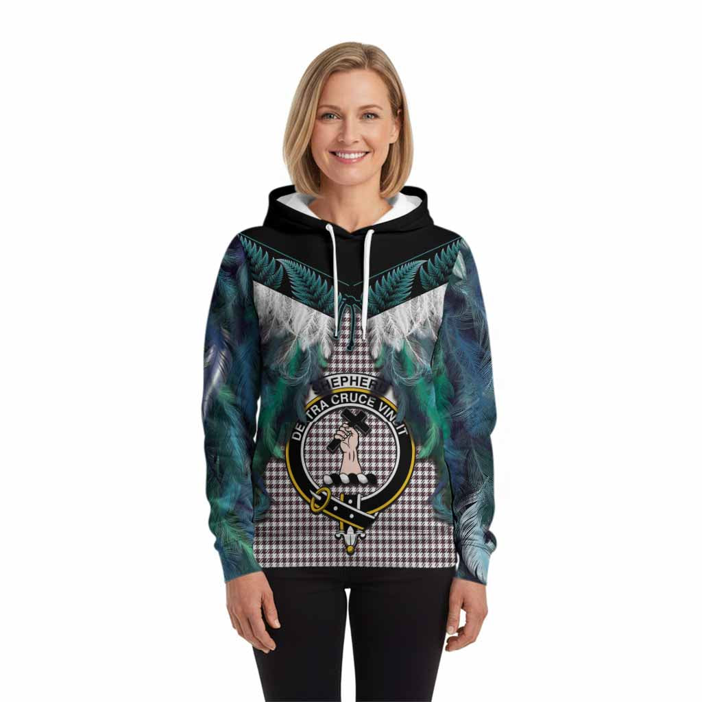 Shepherd Tartan Crest Hoodie New Zealand Maori Korowai Cloak