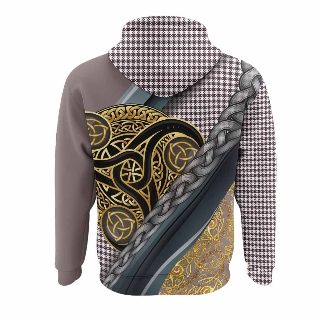 Shepherd Tartan Crest Hoodie Scottish Triskele Celtic