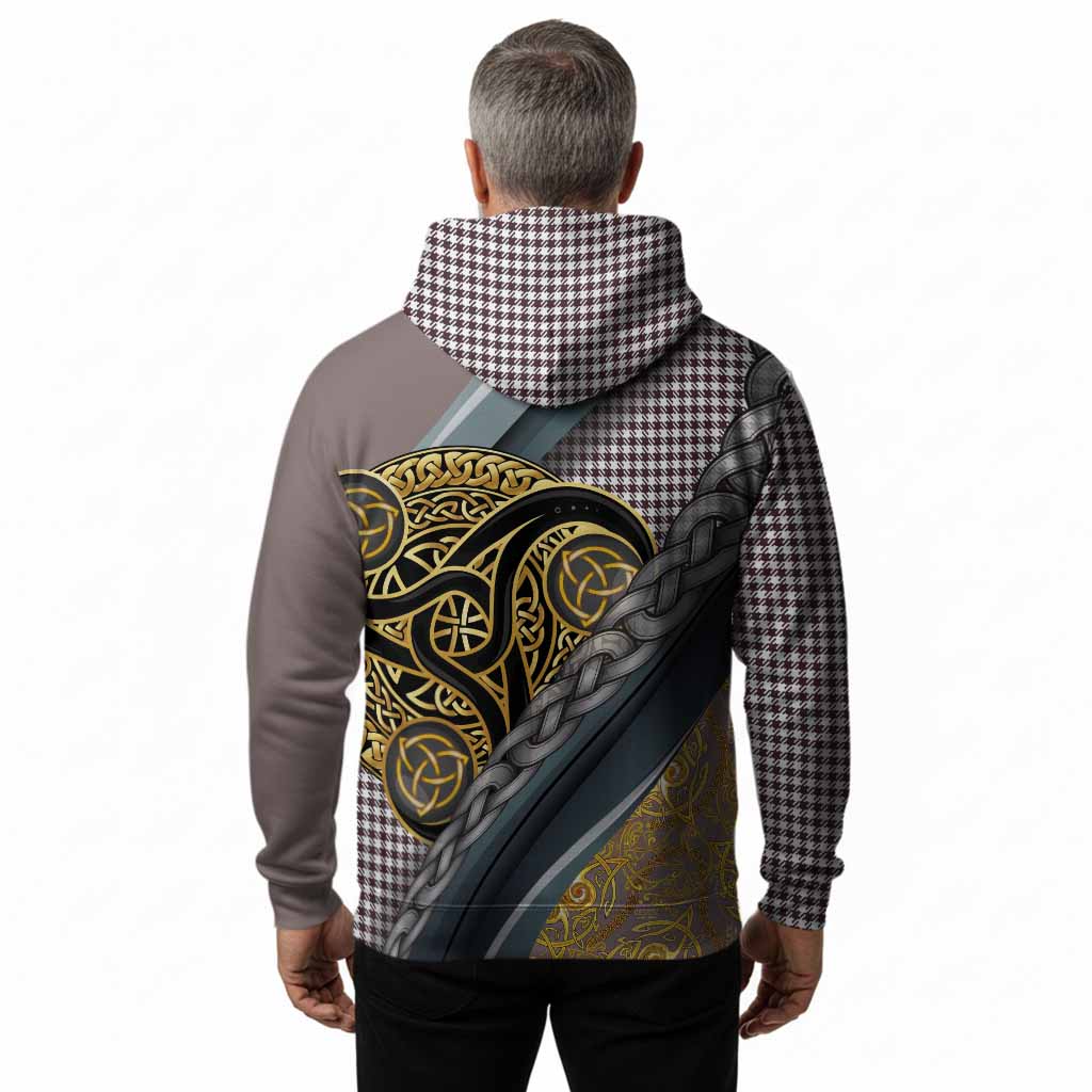 Shepherd Tartan Crest Hoodie Scottish Triskele Celtic