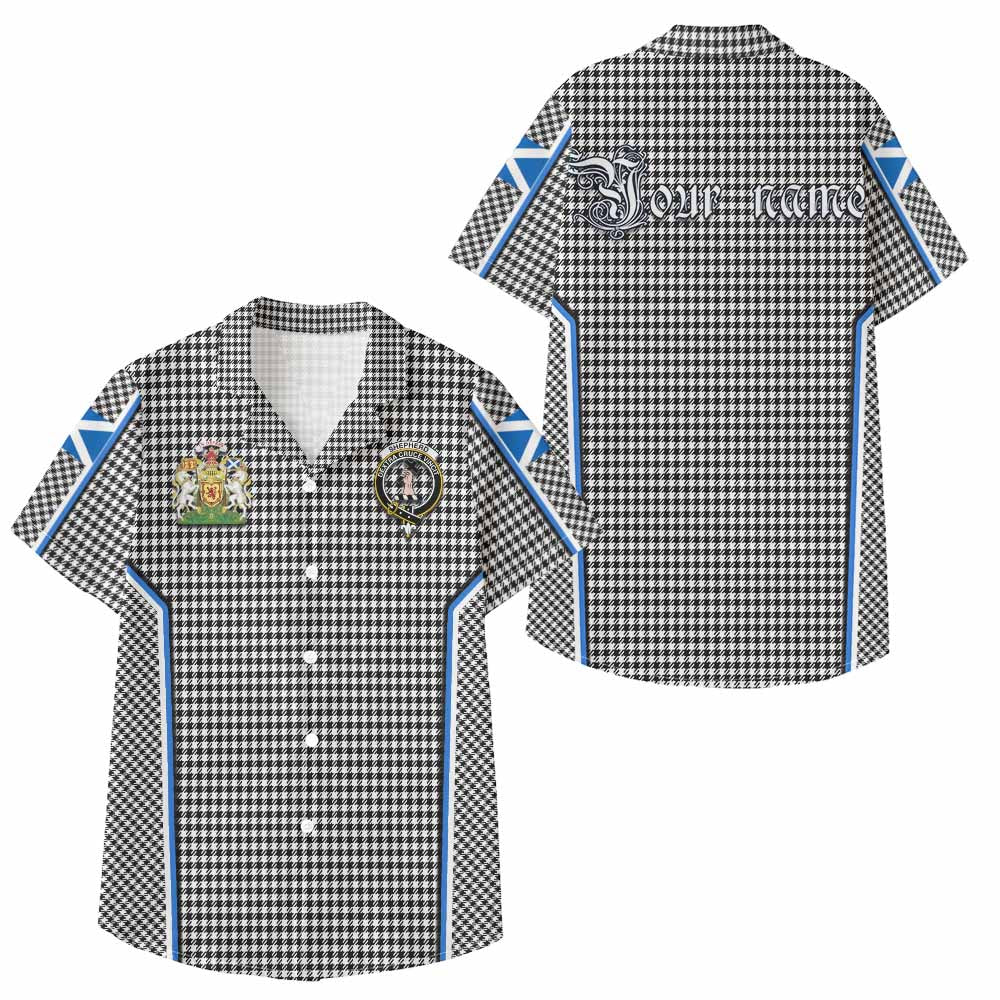 Shepherd Tartan Crest Kid Hawaiian Shirt Scotland Coat of Arm Flag Style - Tartan Vibes Clothing