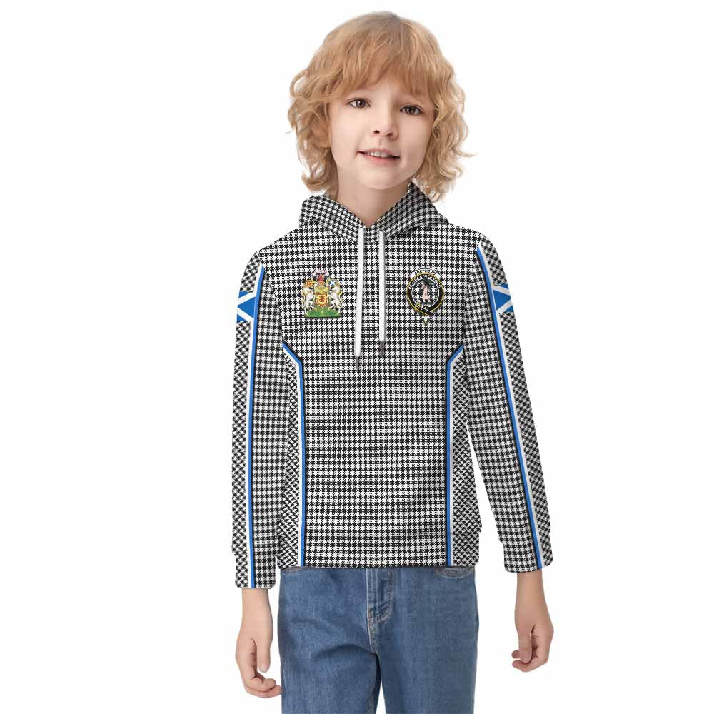 Shepherd Tartan Crest Kid Hoodie Scotland Coat of Arm Flag Style - Tartan Vibes Clothing