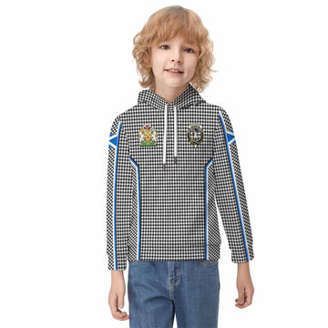 Shepherd Tartan Crest Kid Hoodie Scotland Coat of Arm Flag Style - Tartan Vibes Clothing