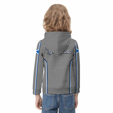Shepherd Tartan Crest Kid Hoodie Scotland Coat of Arm Flag Style - Tartan Vibes Clothing