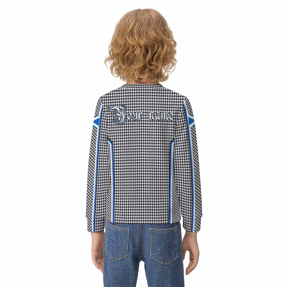 Shepherd Tartan Crest Kid Knitted Sweatshirt Scotland Coat of Arm Flag Style - Tartan Vibes Clothing