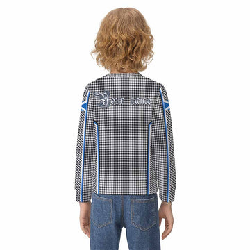 Shepherd Tartan Crest Kid Knitted Sweatshirt Scotland Coat of Arm Flag Style - Tartan Vibes Clothing