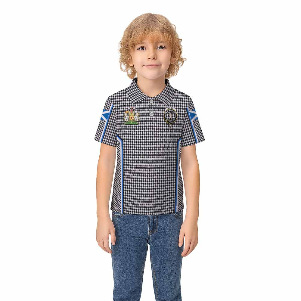 Shepherd Tartan Crest Kid Polo Shirt Scotland Coat of Arm Flag Style - Tartan Vibes Clothing