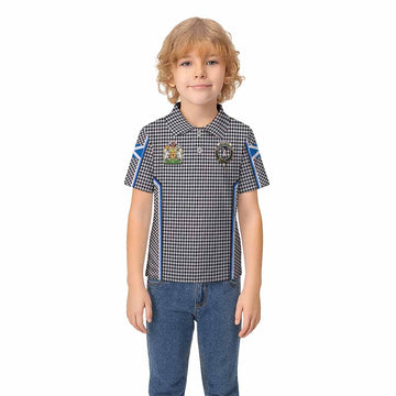 Shepherd Tartan Crest Kid Polo Shirt Scotland Coat of Arm Flag Style - Tartan Vibes Clothing