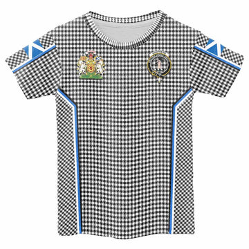 Shepherd Tartan Crest Kid T-shirt Scotland Coat of Arm Flag Style - Tartan Vibes Clothing
