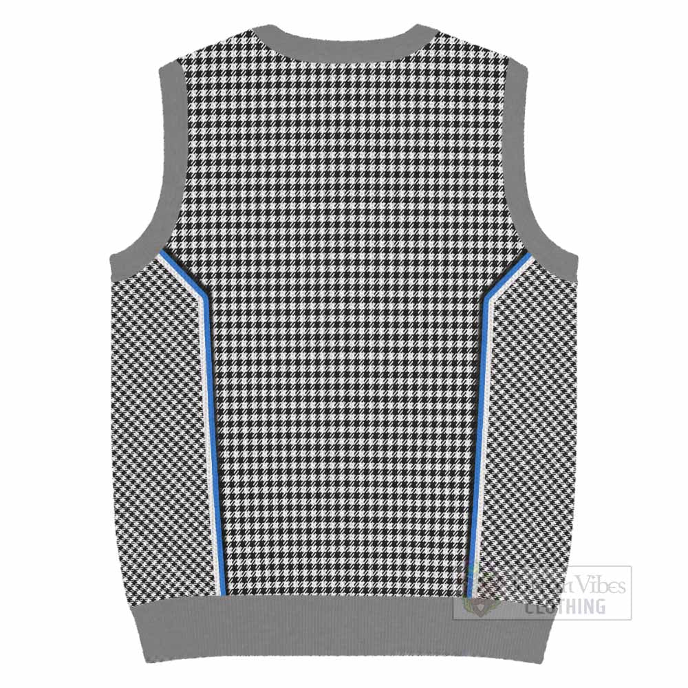Shepherd Tartan Crest Knitted V-Neck Vest Scotland Coat of Arm Flag Style - Tartan Vibes Clothing