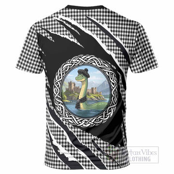 Shepherd Tartan Crest Loch Ness Monster T-Shirt Celtic Knot Nessie Art
