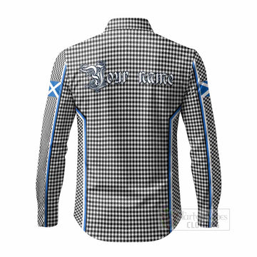 Shepherd Tartan Crest Long Sleeve Button Shirts Scotland Coat of Arm Flag Style