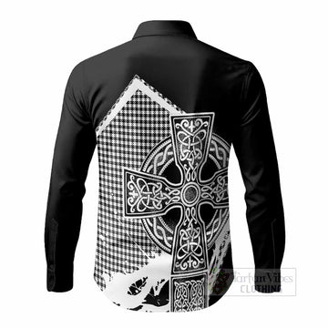Shepherd Tartan Crest Long Sleeve Button Shirts Scottish Celtic Cross Heritage