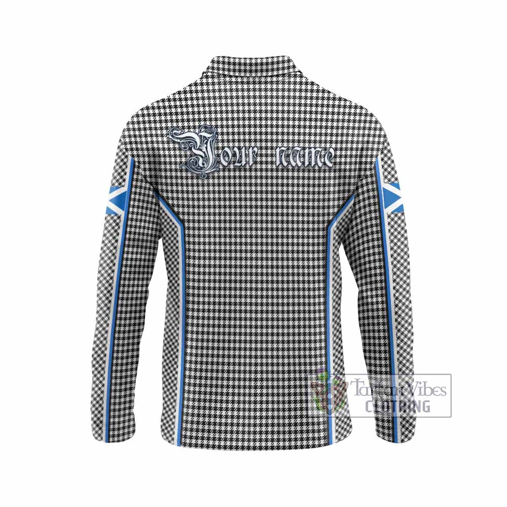 Shepherd Tartan Crest Long Sleeve Polo Shirt Scotland Coat of Arm Flag Style - Tartan Vibes Clothing