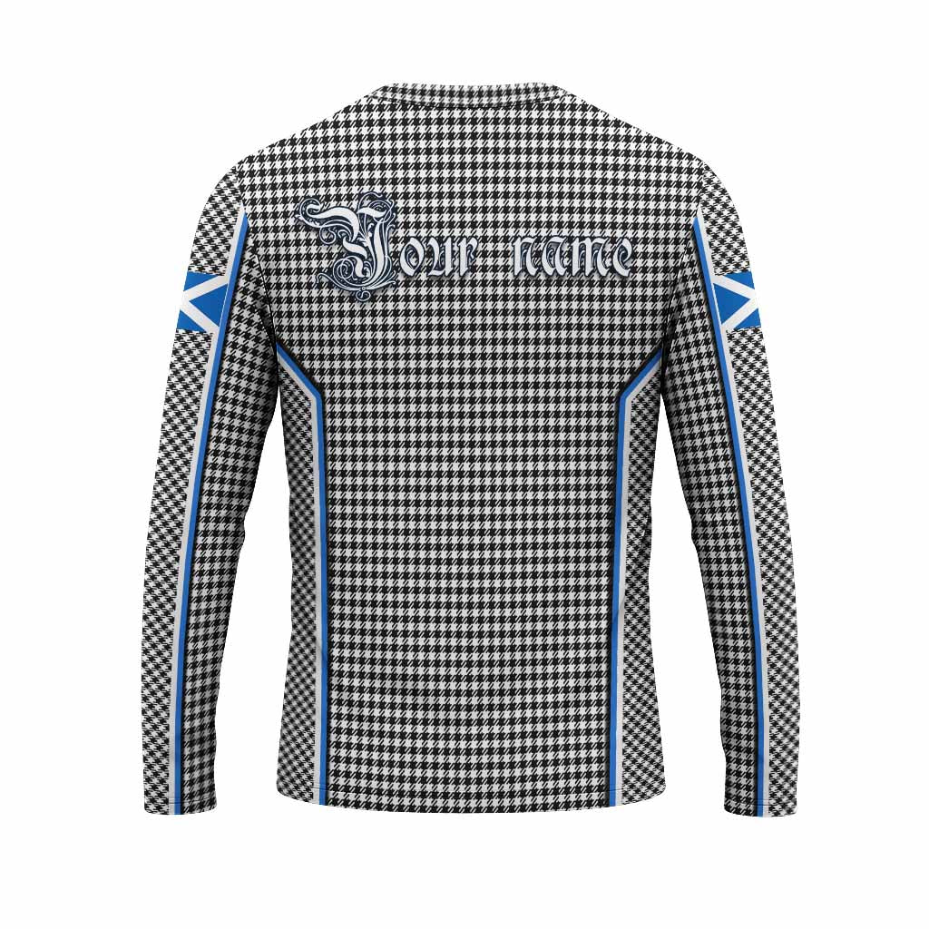 Shepherd Tartan Crest Long Sleeve T-Shirt Scotland Coat of Arm Flag Style - Tartan Vibes Clothing