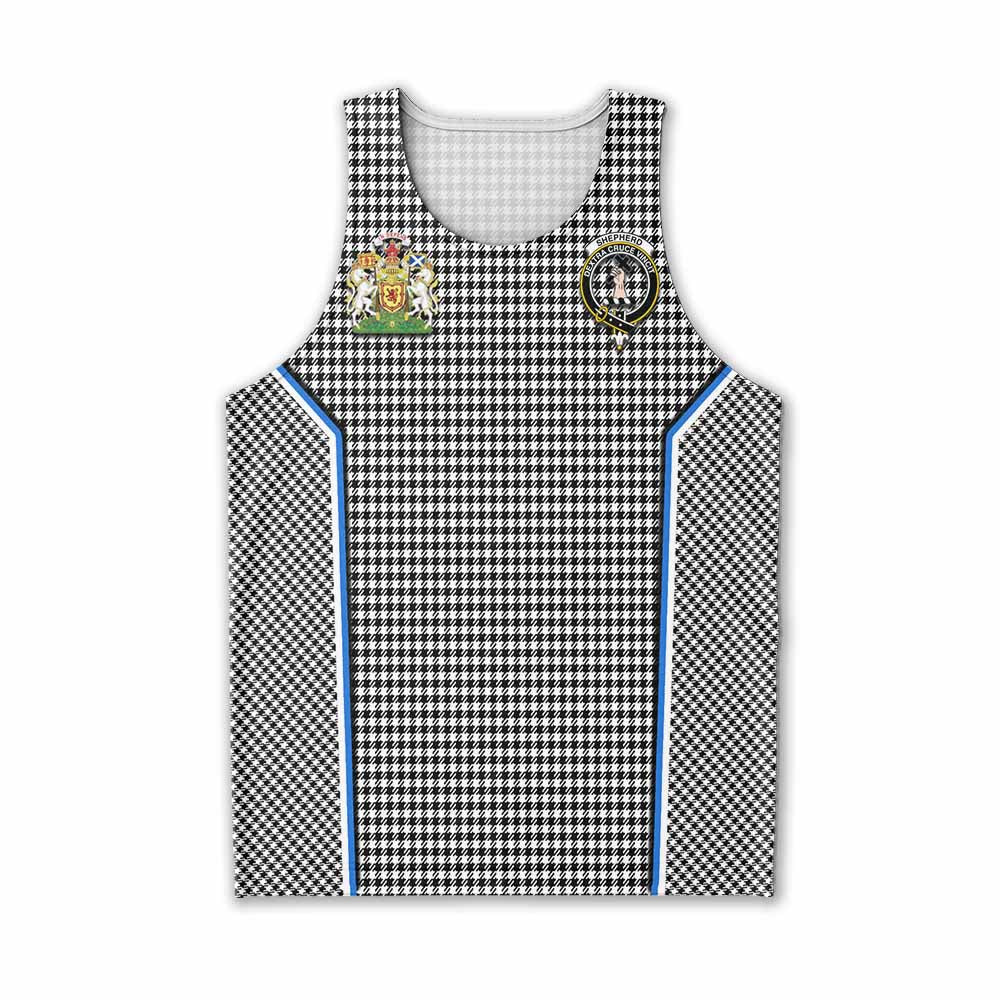 Shepherd Tartan Crest Men Tank Top Scotland Coat of Arm Flag Style - Tartan Vibes Clothing