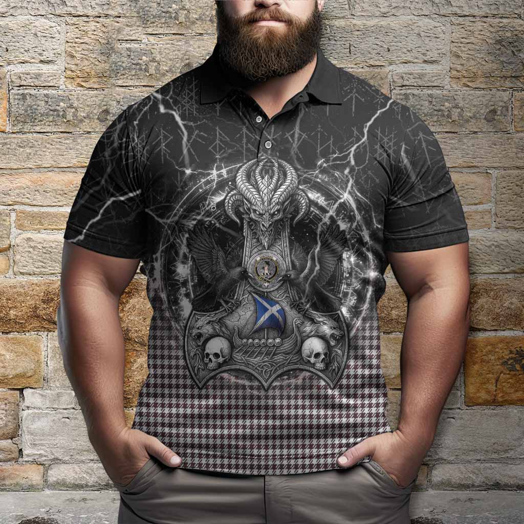 Shepherd Tartan Crest Polo Shirt Celtic Odin's Raven Legacy