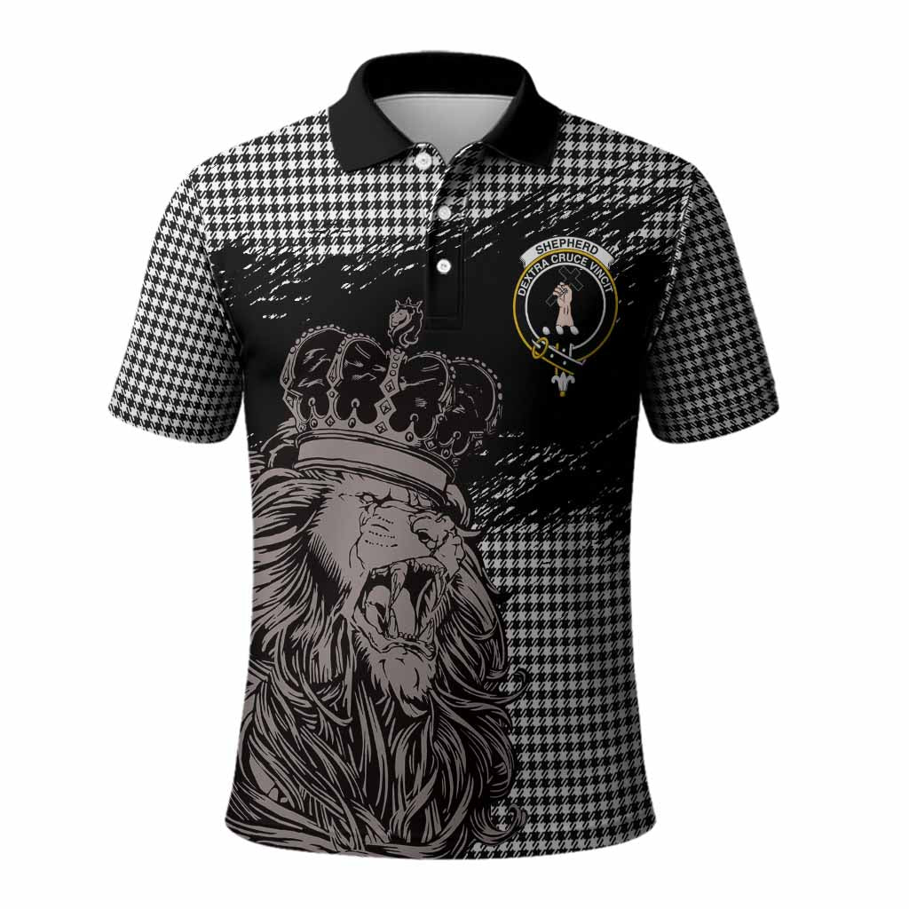 Shepherd Tartan Crest Polo Shirt Crowned Lion Heritage Style