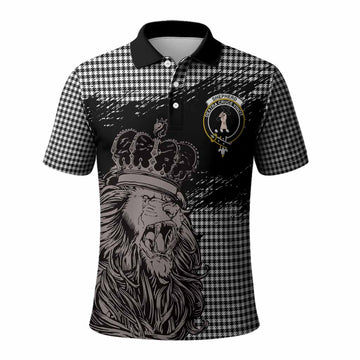 Shepherd Tartan Crest Polo Shirt Crowned Lion Heritage Style