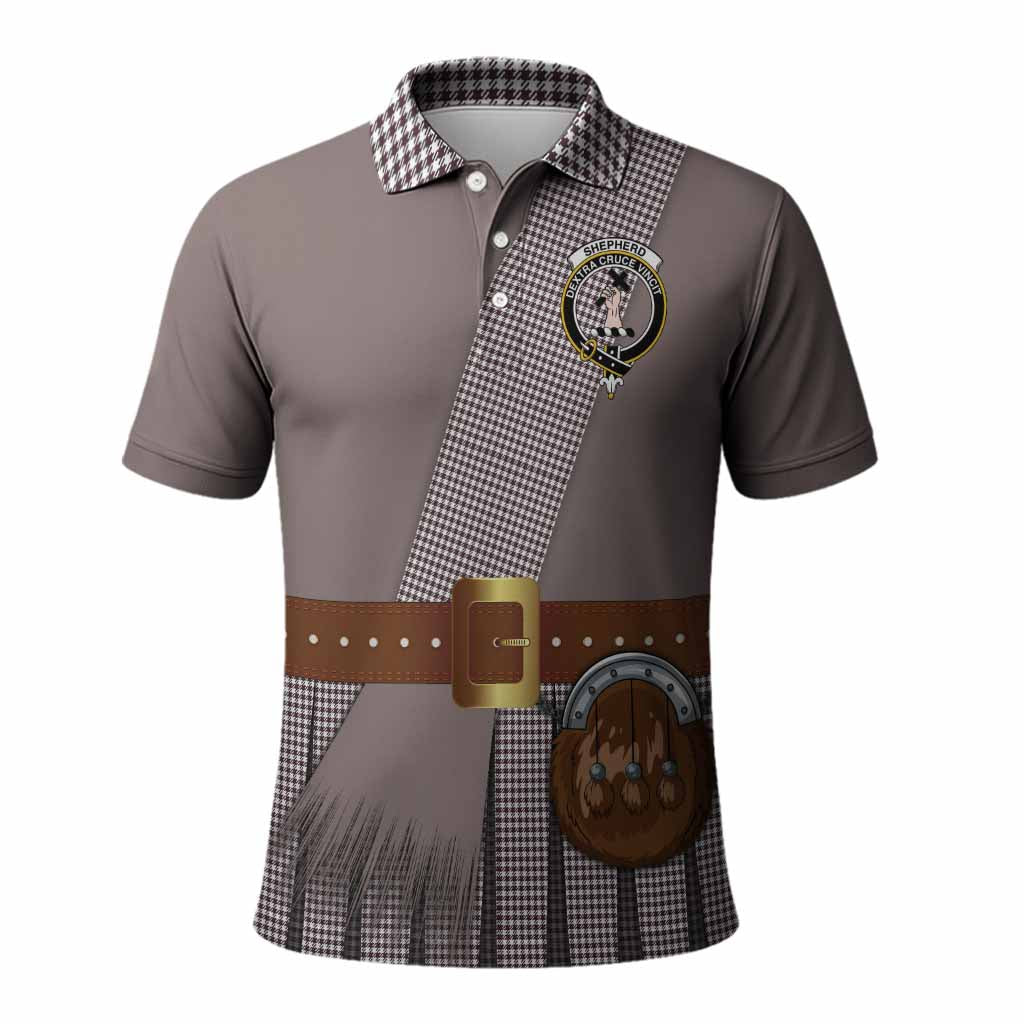Shepherd Tartan Crest Polo Shirt Kilt Costume Style