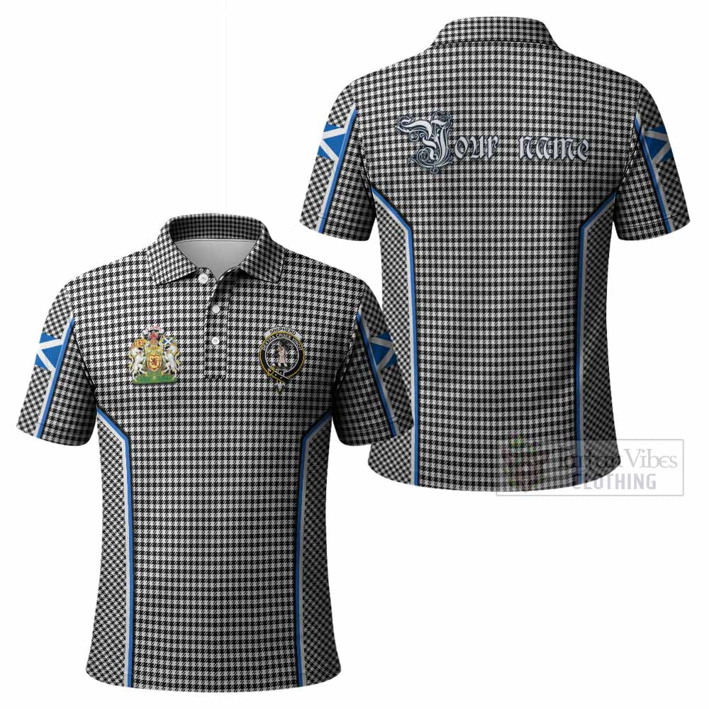 Shepherd Tartan Crest Polo Shirt Scotland Coat of Arm Flag Style - Tartan Vibes Clothing