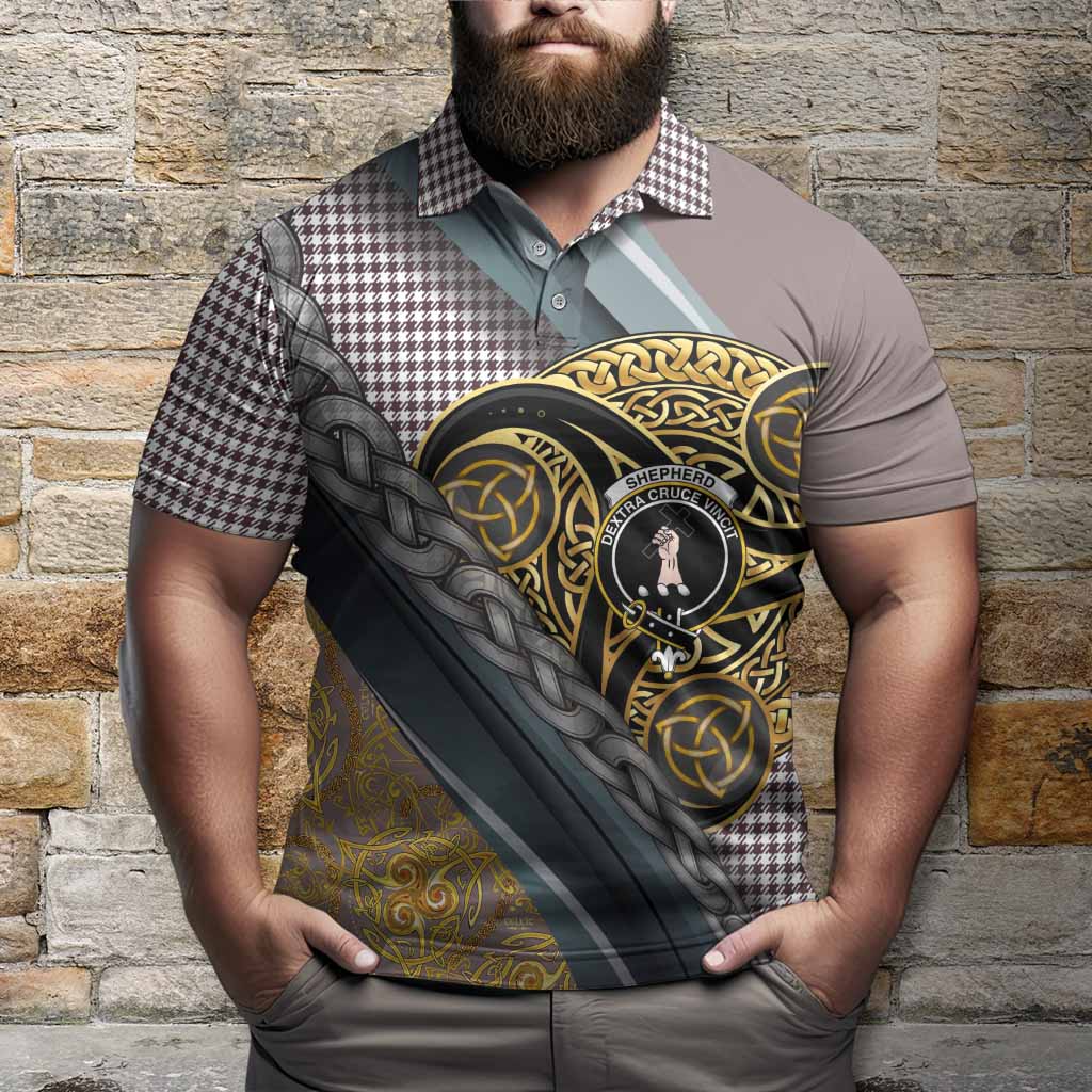 Shepherd Tartan Crest Polo Shirt Scottish Triskele Celtic