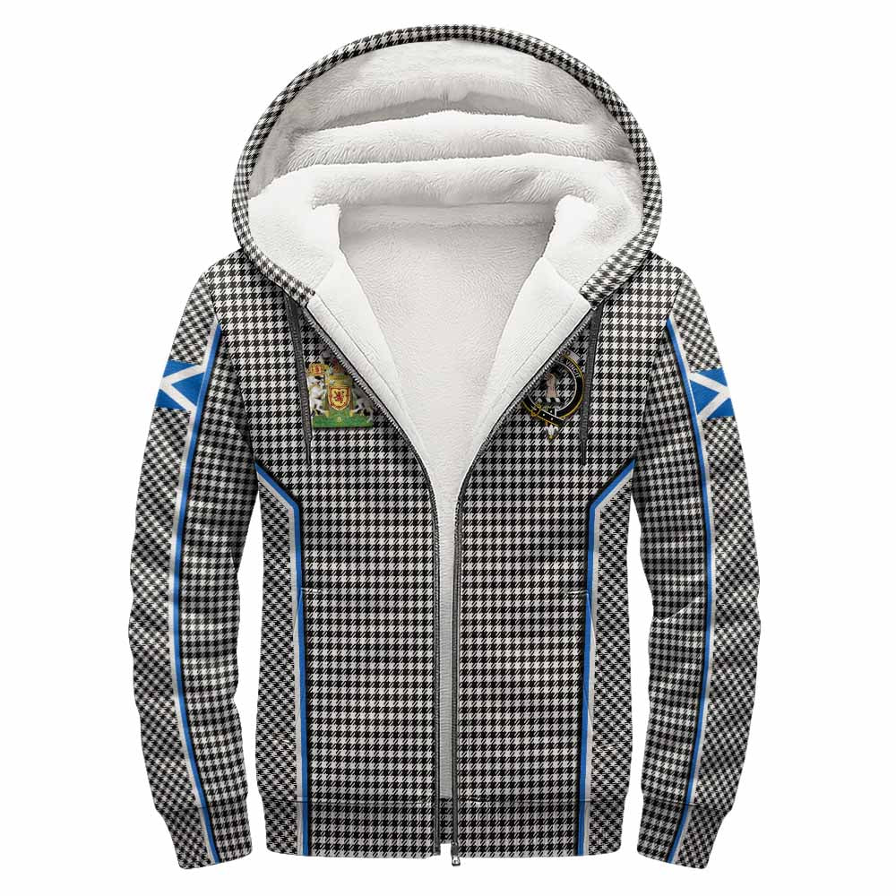 Shepherd Tartan Crest Sherpa Hoodie Scotland Coat of Arm Flag Style - Tartan Vibes Clothing