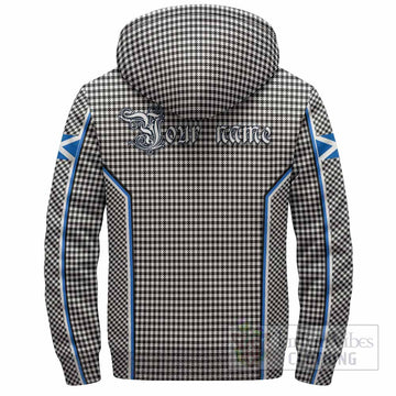 Shepherd Tartan Crest Sherpa Hoodie Scotland Coat of Arm Flag Style
