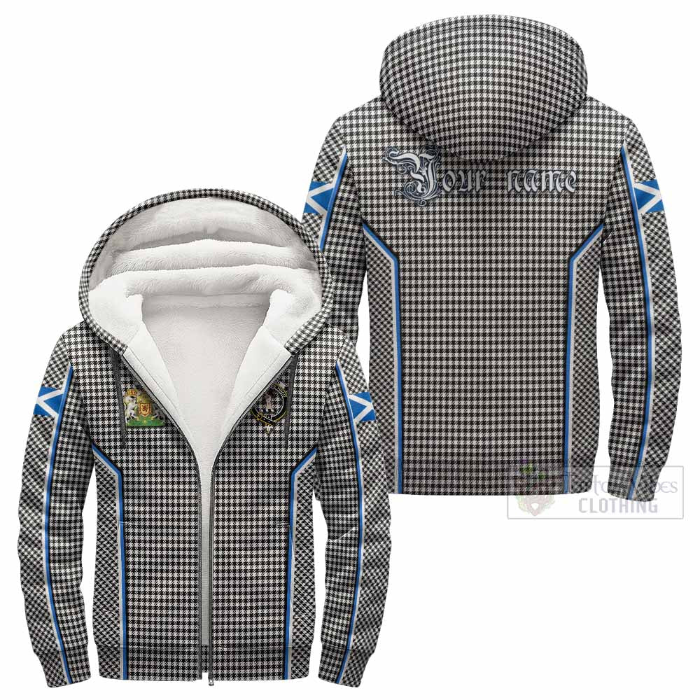 Shepherd Tartan Crest Sherpa Hoodie Scotland Coat of Arm Flag Style - Tartan Vibes Clothing