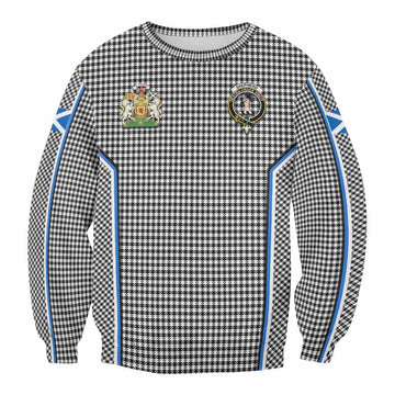Shepherd Tartan Crest Sweatshirt Scotland Coat of Arm Flag Style