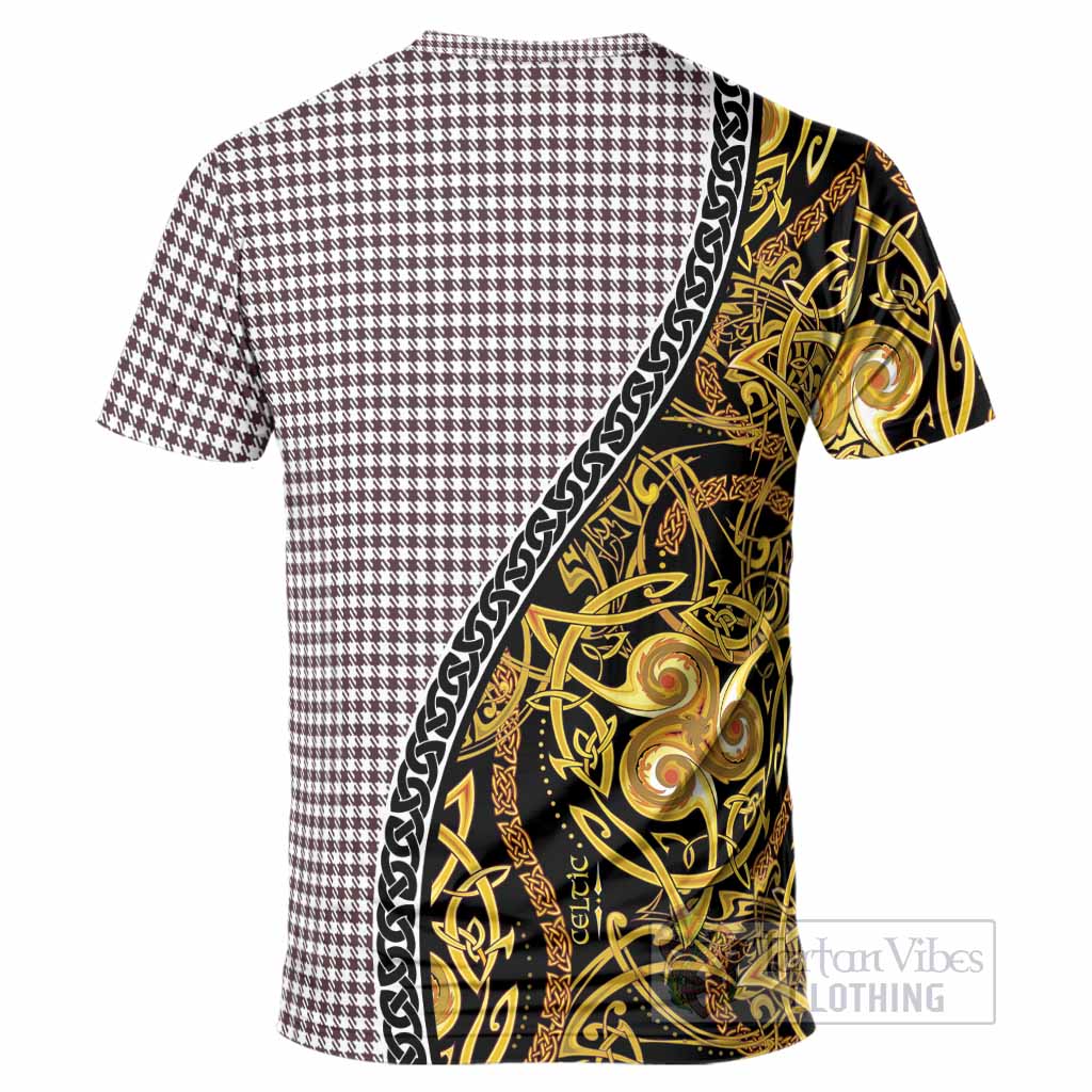 Shepherd Tartan Crest T-Shirt Celtic Knot and Triple Trickle Spiral Symbols