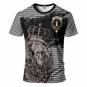 Shepherd Tartan Crest T-Shirt Crowned Lion Heritage Style