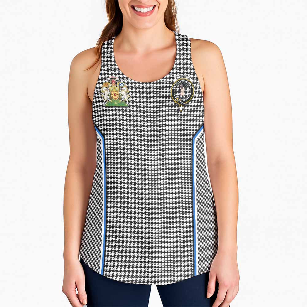 Shepherd Tartan Crest Women Racerback Tanks Scotland Coat of Arm Flag Style - Tartan Vibes Clothing