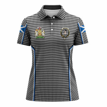 Shepherd Tartan Crest Women's Polo Shirt Scotland Coat of Arm Flag Style - Tartan Vibes Clothing