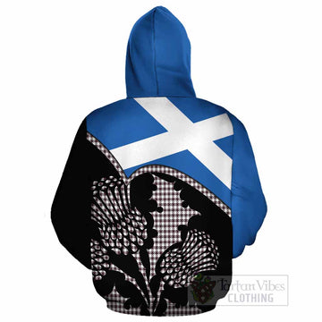 Shepherd Tartan Family Crest Cotton Hoodie Scotland Thistle Floral Flag Style