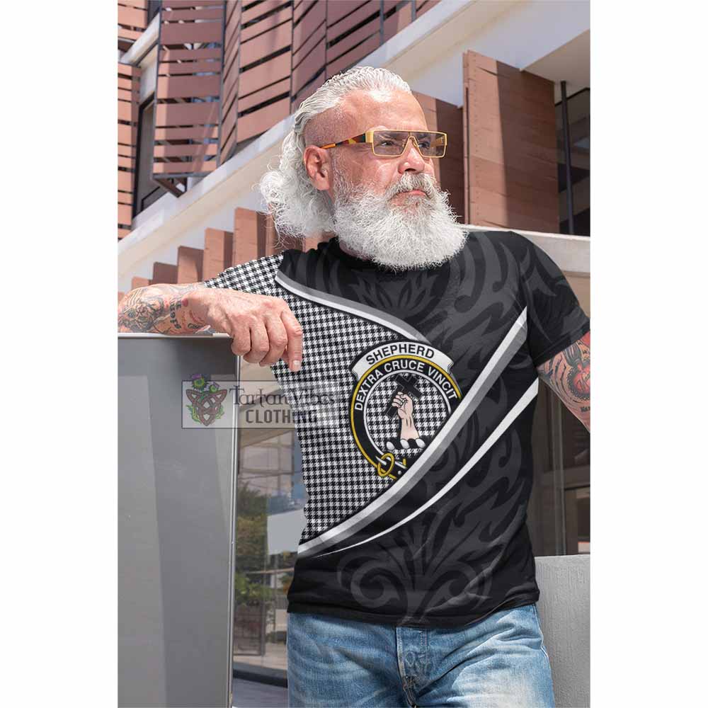 Shepherd Tartan Family Crest Cotton T-shirt Celtic Scottish Thistle Floral - Tartan Vibes Clothing