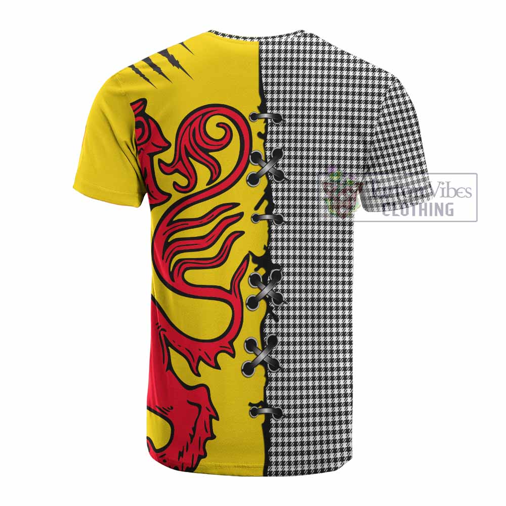 Shepherd Tartan Family Crest Cotton T-shirt Lion Rampant Honor - Tartan Vibes Clothing