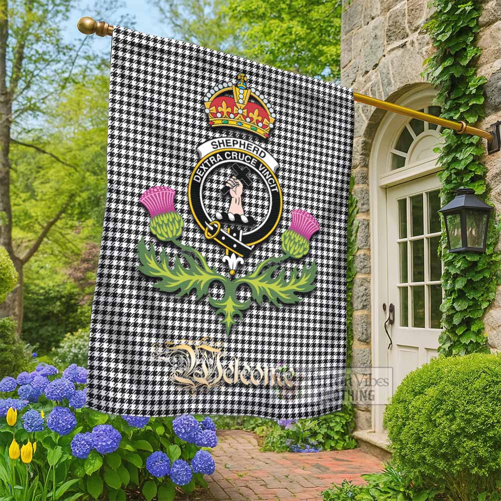 Shepherd Tartan Family Crest Garden Flag Royal Thistle Welcome Style - Tartan Vibes Clothing