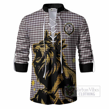 Shepherd Tartan Family Crest Ghillie Shirt Crowned Lion Roaring