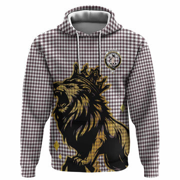 Shepherd Tartan Family Crest Hoodie Crowned Lion Roaring