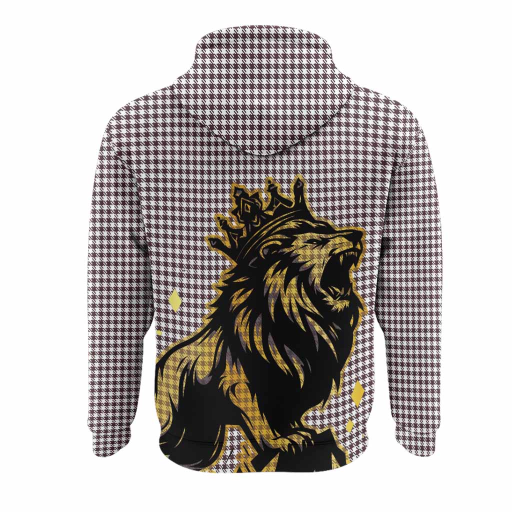 Shepherd Tartan Family Crest Hoodie Crowned Lion Roaring