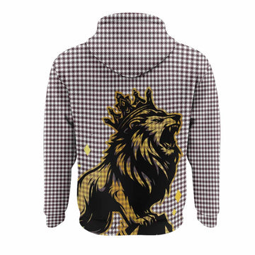 Shepherd Tartan Family Crest Hoodie Crowned Lion Roaring