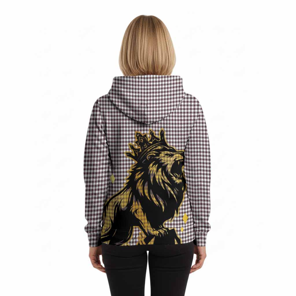 Shepherd Tartan Family Crest Hoodie Crowned Lion Roaring