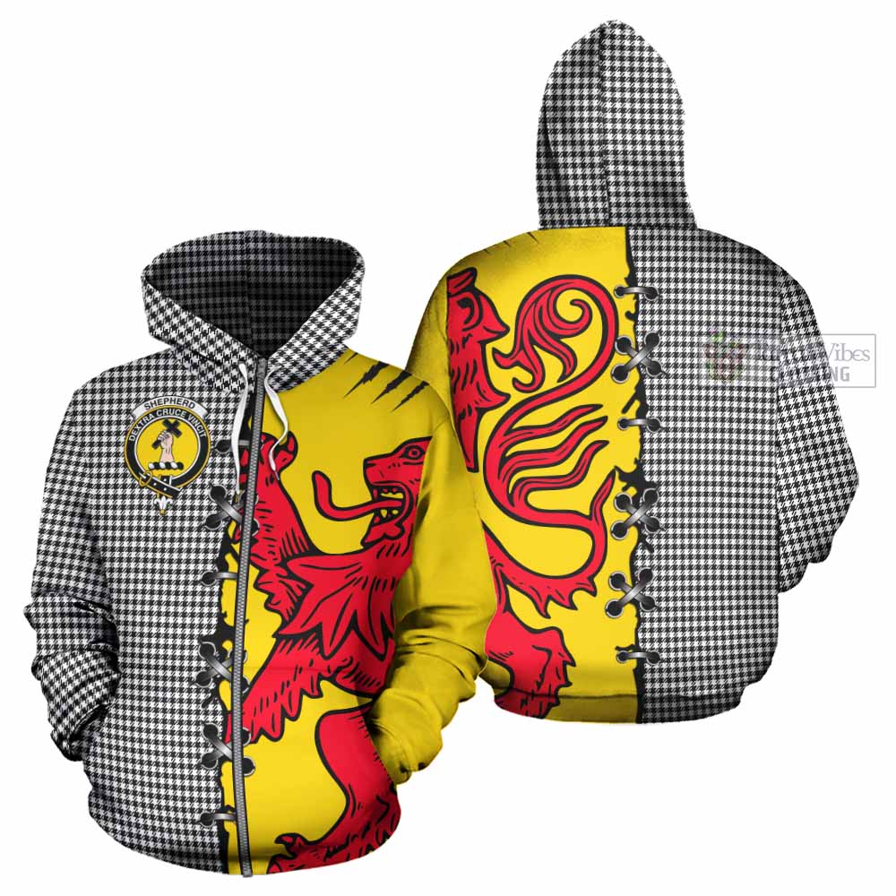 Shepherd Tartan Family Crest Hoodie Lion Rampant Honor - Tartan Vibes Clothing